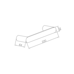 H+M CURVE NEW series towel rail 200mm 24105A