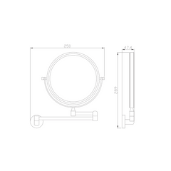 H+M Architectura Wall-mount shaving mirror 8158