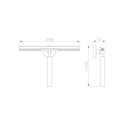 H+M Mirror Wiper With Holder - 8123A