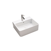 Countertop/wall-mount thin edge basin