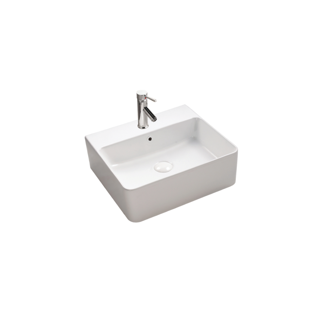 Countertop wall-mount thin edge basin