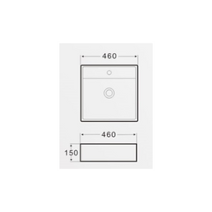 Countertop wall-mount basin