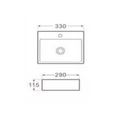 Countertop wall-mount basin