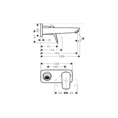 Hansgrohe Logis Single lever basin mixer for concealed installation wall-mounted 71223009