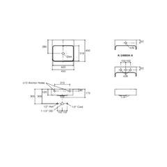 Kohler FOREFRONT Wall-Hung Lavatory / Wash Basin - 24985K10