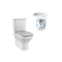 Kohler MODERNLIFE Close Coupled Rimless Toilet Bowl - 78800K-0 (77707K-0 + 77786K-0 +76417K-0)