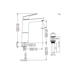 Kohler Accliv Tall Lavatory Faucet K-33063T-4E2-CP