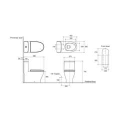 Kohler REACH UP One-Piece Floorstanding Toilet K-28628K-0