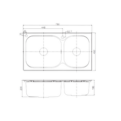 Kohler LISON Self-Rimming Double Bowl Stainless Steel Kitchen Sink - K-99359T-2SD-NA