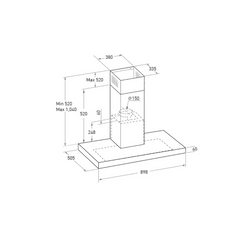 Mayer 90 cm Chimney Cooker Hood MMBCH900I
