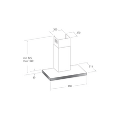 Mayer 90cm Chimney Hood MMCH407I
