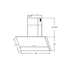 Mayer Angled Chimney Hood MMSH8099L