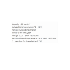 Mayer 28 Bottles Wine Chiller MMWC28MAGWD