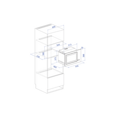 Mayer 38 cm Built-in Microwave Oven with Grill MMWG25B