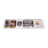 Monic I-1320 3 bowl 1 drainer inset sink MON-I1320-SST