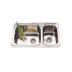 Monic I-880 two-bowl inset sink MON-I880-SST