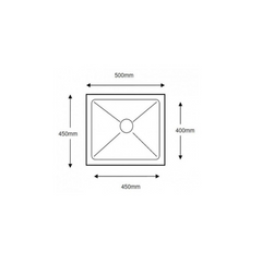 Monic Stainless steel single bowl undermount/drop-in sink MON-SQM500-SST
