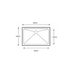 Monic Stainless steel single bowl undermount/drop-in sink MON-SQM680-SST
