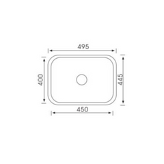 Monic U-495 single bowl undermount sink MON-U495-SST