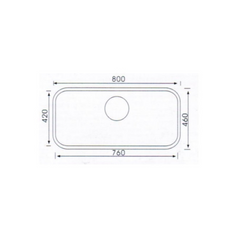 Monic U-800 single bowl undermount sink MON-U800-SST