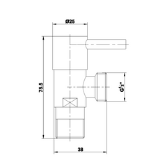 h+m Brass Angle Valve - 1110301