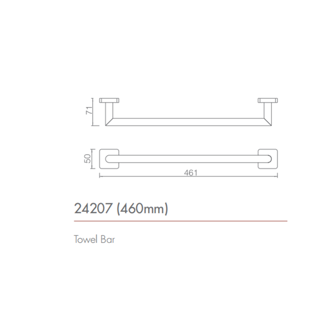 H+M CONTRASTS Series Towel Rail 460mm - 24207-460