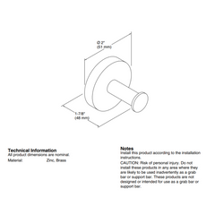 Kohler Elate® Robe Hook - K-27290-CP/BL