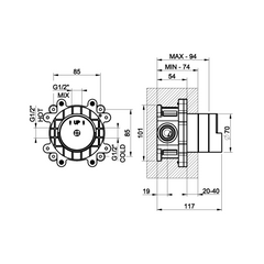 GESSI Emporio Concealed Shower Mixer - 47206-031