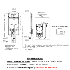 Kohler Veil Wall Hung WC Complete Bundle Set (Front-Actuation)