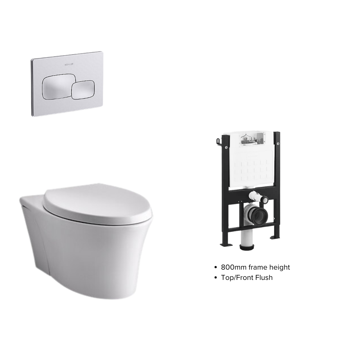 Kohler Veil Wall Hung WC Complete Bundle Set - 5723K