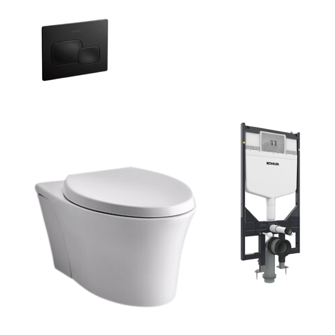 Kohler Veil Wall Hung WC Complete Bundle Set (Front-Actuation)