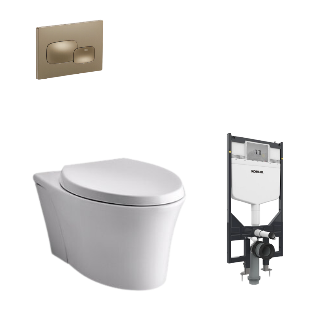 Kohler Veil Wall Hung WC Complete Bundle Set (Front-Actuation)