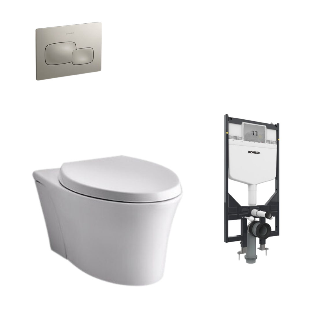 Kohler Veil Wall Hung WC Complete Bundle Set (Front-Actuation)