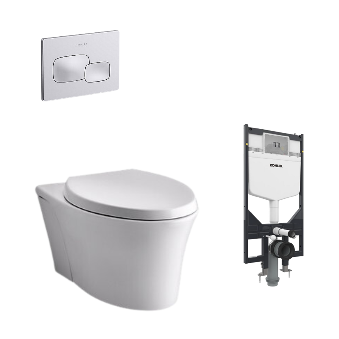 Kohler Veil Wall Hung WC Complete Bundle Set (Front-Actuation)