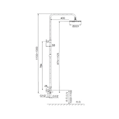 Kohler VITEO 2 Way Thermostatic Shower Column - K-79923T-B9-CP