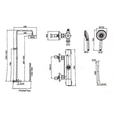 Kohler VITEO 2 Way Thermostatic Shower Column - K-79923T-B9-CP