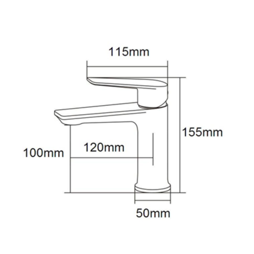 h+m Alpha Single Lever Basin Mixer Without Waste - AP101