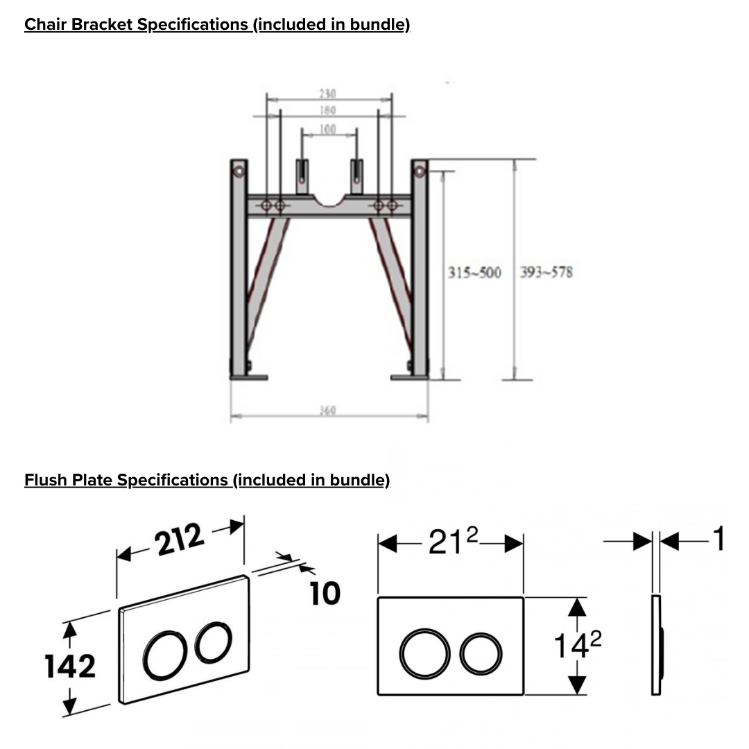 Duravit ME By Starck Rimless Wall Hung WC Bundle with Geberit Kappa Flushing System