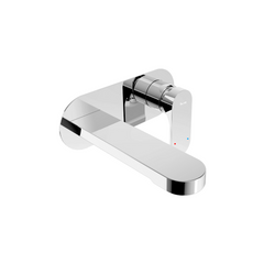 h+m Flow Wall-Mount Single Lever Basin Mixer - FL104