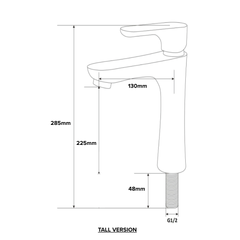 H+M Flip-Lever High-Rise Cold Water Tap - HMKX1321MB