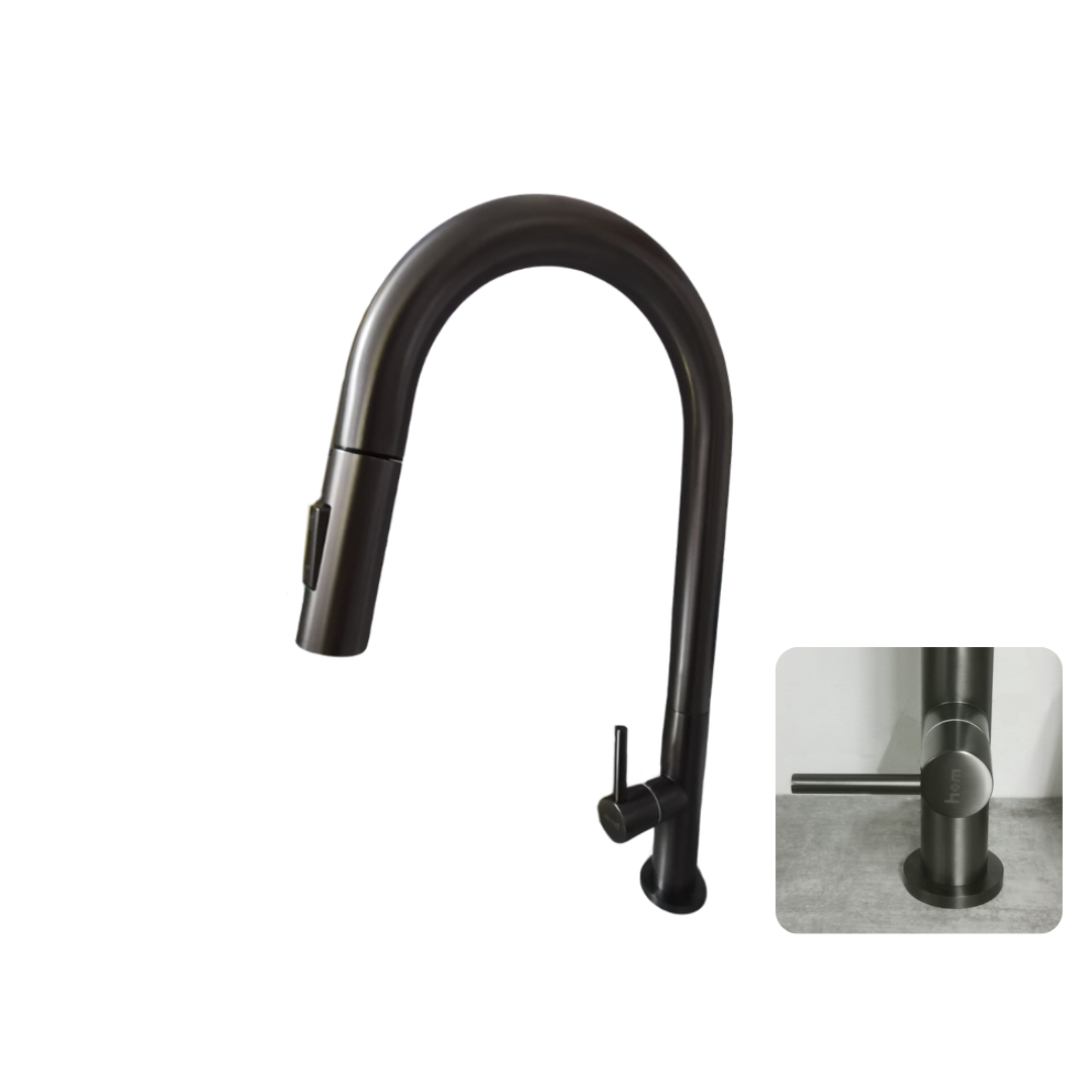 h+m Cold Water Kitchen Tap with Pull-Out Spout - KX8111