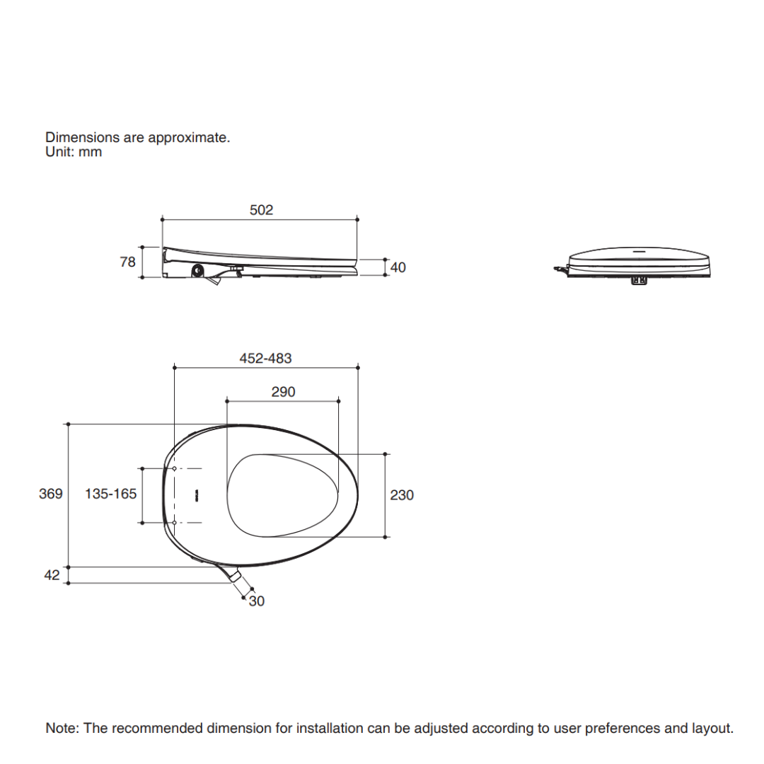 Kohler C³™-030 Elongated Manual Bidet Seat - K-98804K-0