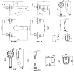 Kohler TAUT Wall Mount Exposed Bath/Shower Set - K-74036T-4E2-CP