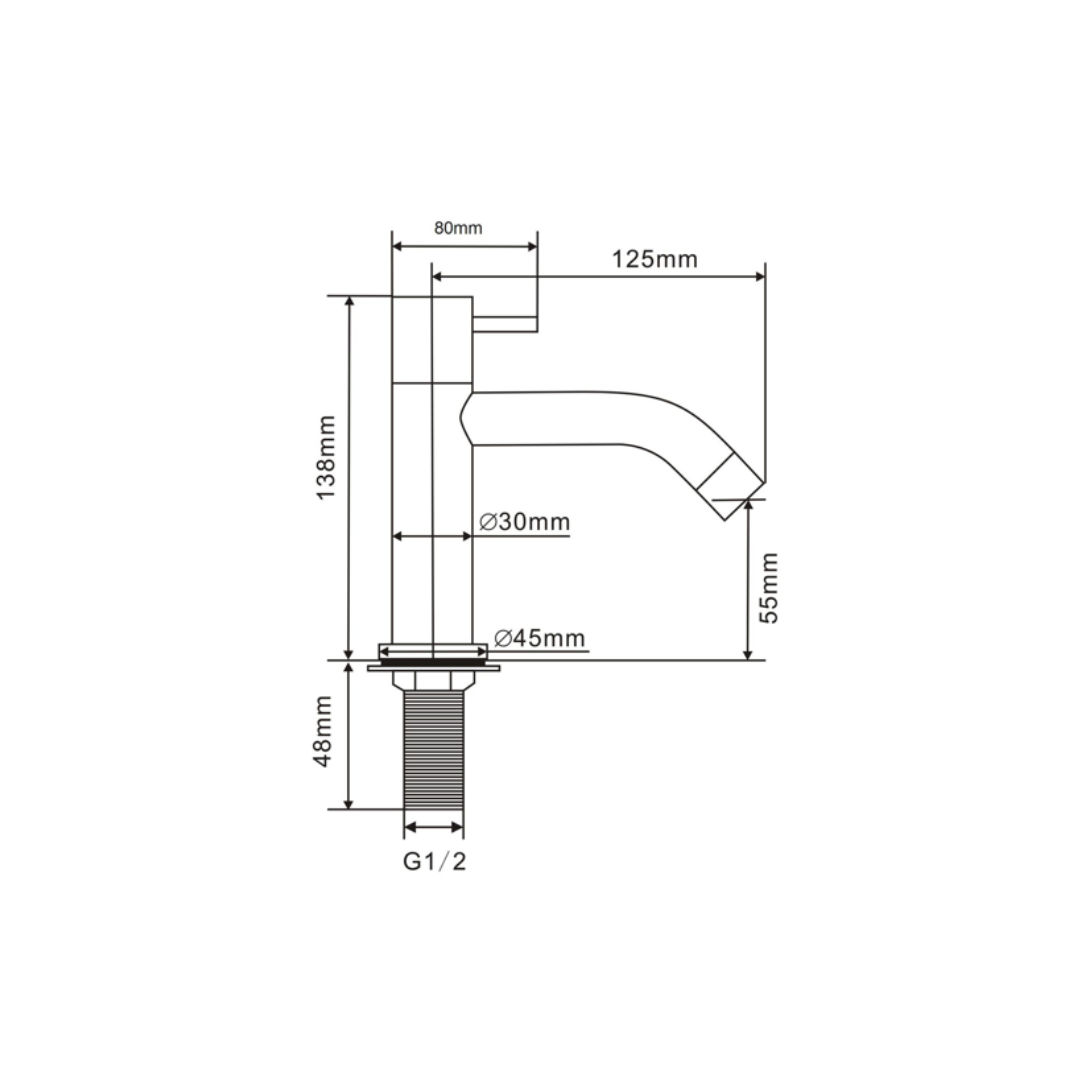 H+M Turn Lever Cold Water Tap - KX086223