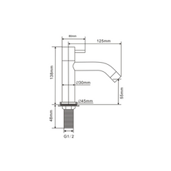 H+M Turn Lever Cold Water Tap - KX086223