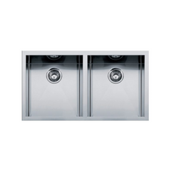 Franke Planar Stainless Steel 390/390mm Undermount Double Bowl Kitchen Sink - PZX 120-82