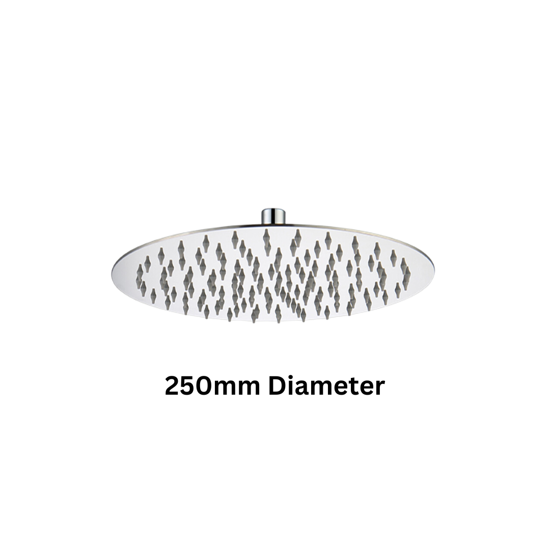 h+m Round Overhead Rainshower 250mm - SR003CR/MB