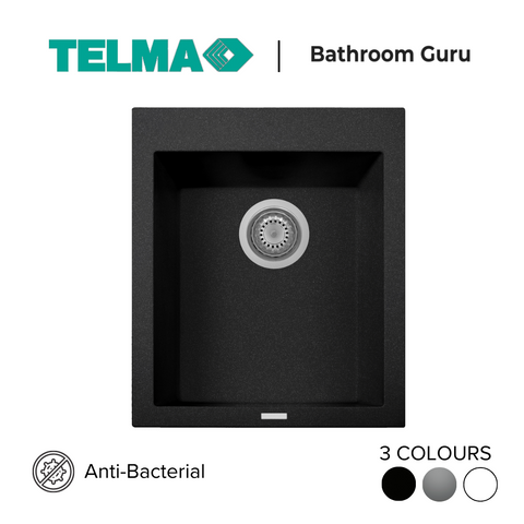 Telma Cube Single Bowl Granite Kitchen Sink 410mm