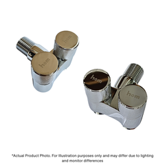 h+m Brass 2-way Angle Valve - JF163101
