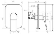 h+m Allure Concealed Shower Mixer (1 function) - AL301